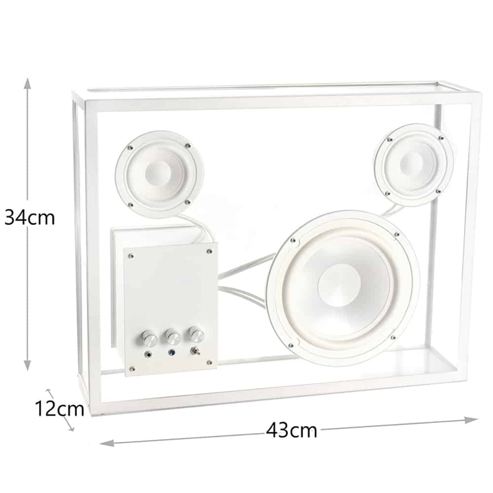 34 CM Large Tempered Glass Speaker with AUX Portable Speaker - Medaid International