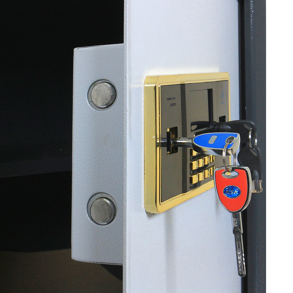 Metal, Digital Security Safe Box with Keypad and Key Locks, 16 kg - Medaid International