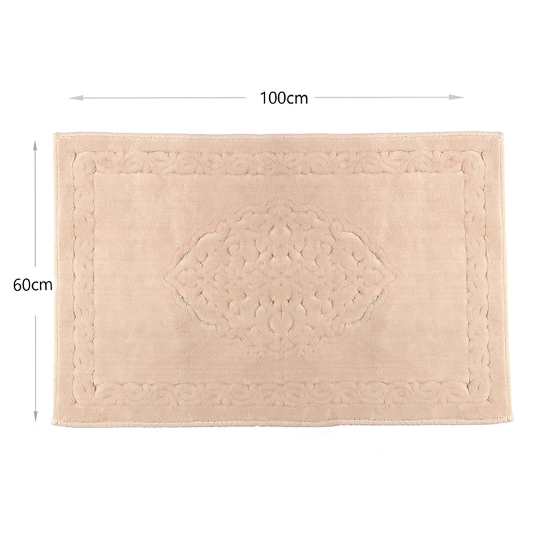 100 CM X 60 CM Cotton Bathroom Mat Extra Soft and Absorbent Bath Mats Washable Mat for Bathroom Floor Kitchen and Room Rose - Image 3
