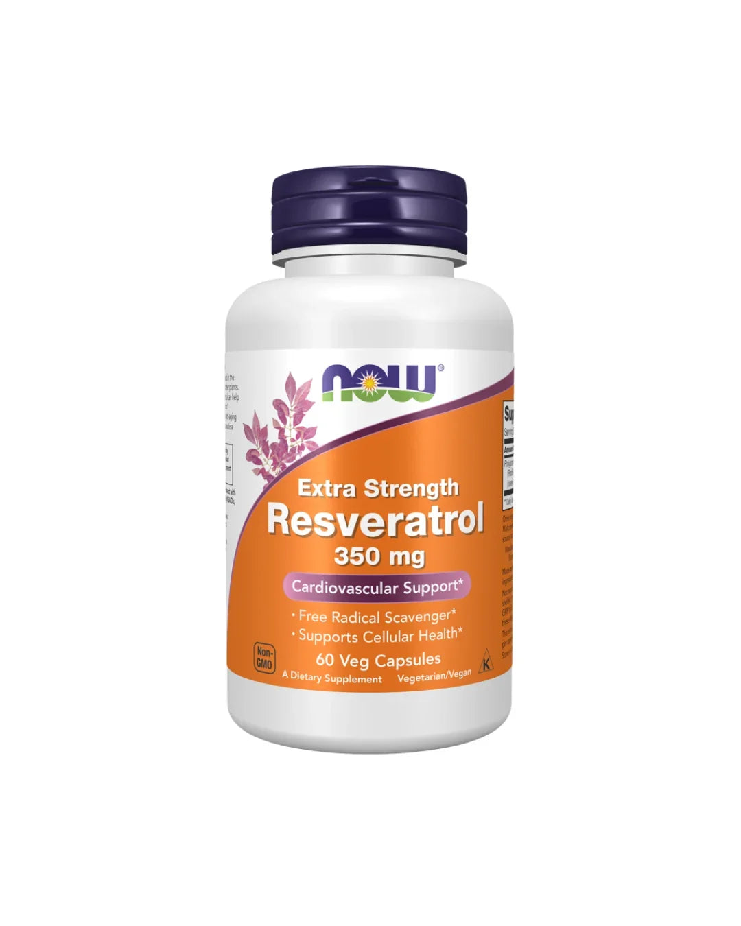 Now Extra Strength Resveratrol 350 Mg 60 Capsules