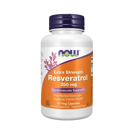 Now Extra Strength Resveratrol 350 Mg 60 Capsules