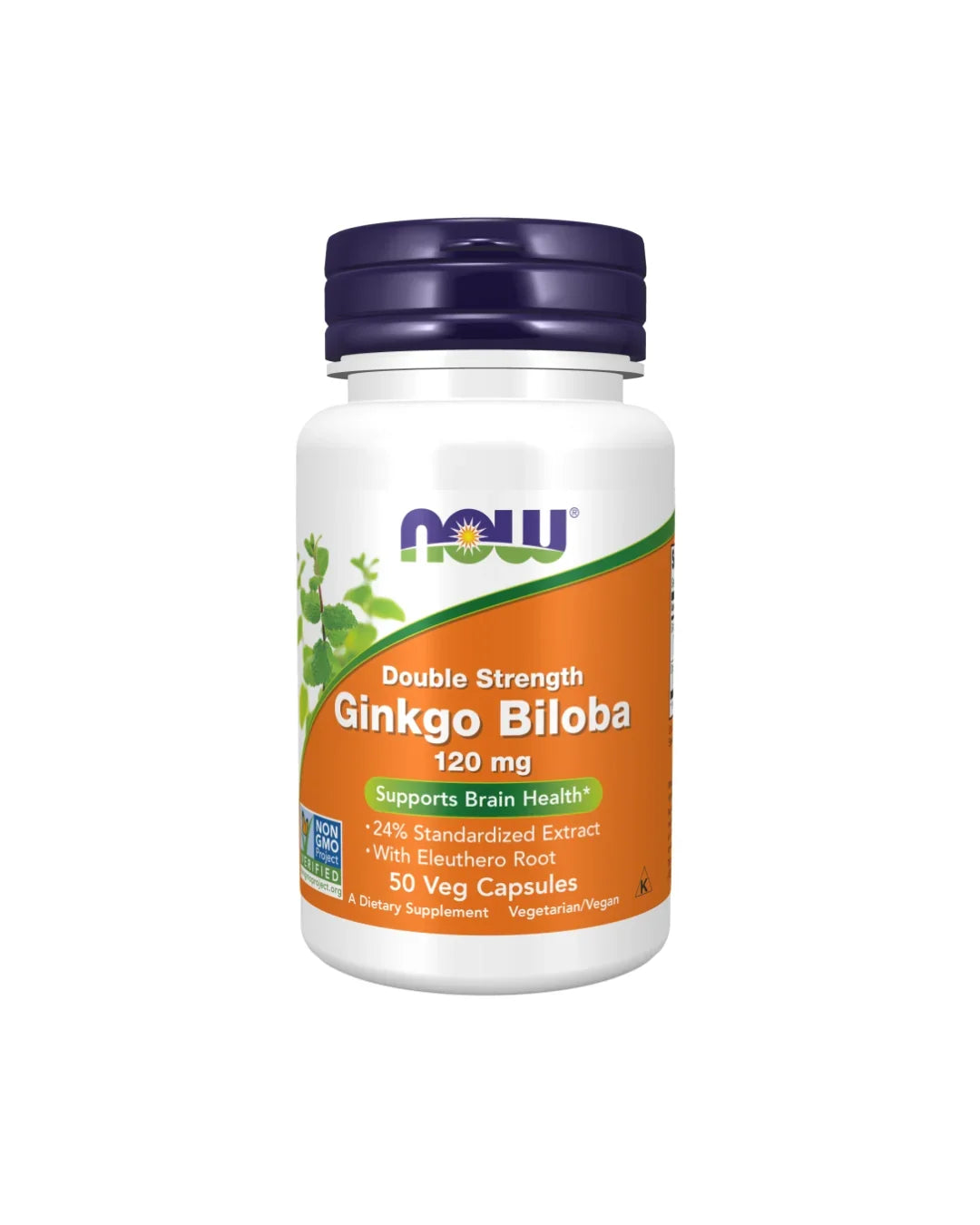 Now Double Strength Ginkgo Biloba 120 Mg 50 Capsules
