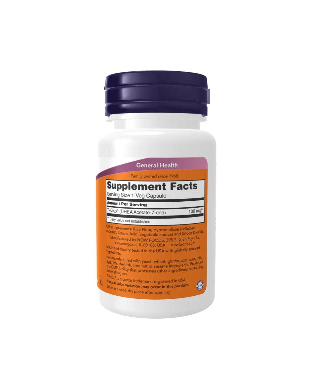 Now 7-Keto 100 Mg 60 Capsules