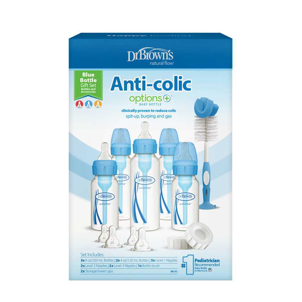 DrBrown's - Narrow Op+ Anti-Colic Newborn Gift Set , Blue