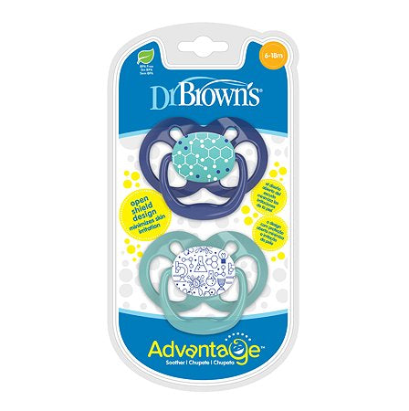DrBrown's - Advantage Soother - Stage 2 (6-18m) - 2pack - Blue