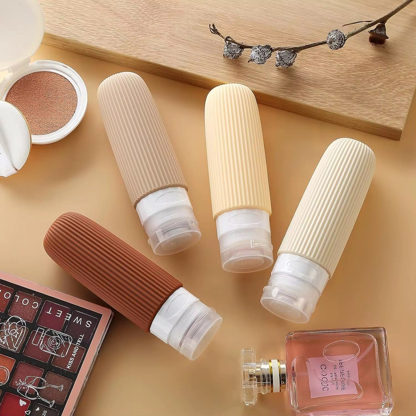 Silicone travel bottle set