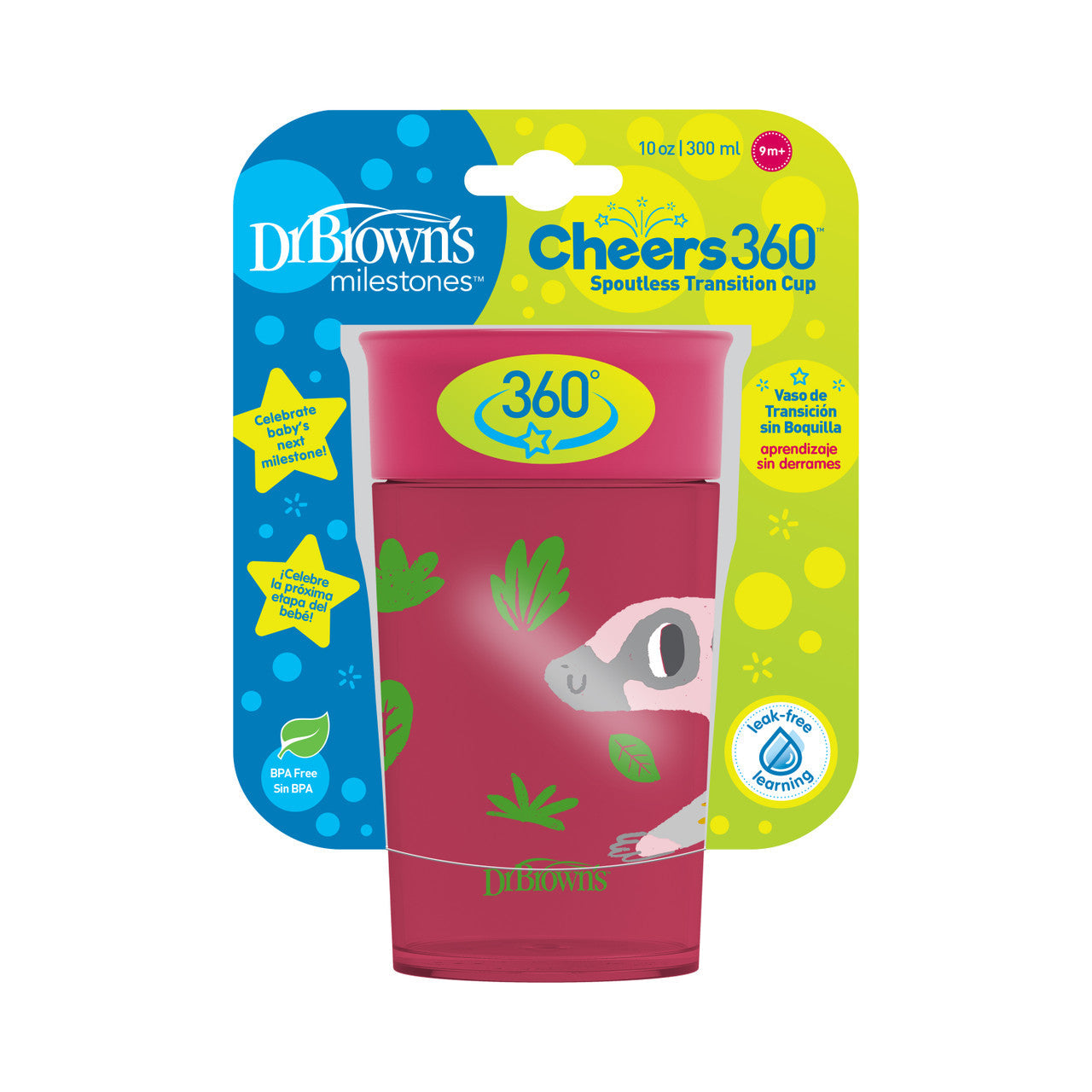 DrBrown's - Smooth Wall Cheers Cup 300ML - (9m+) - Fushia