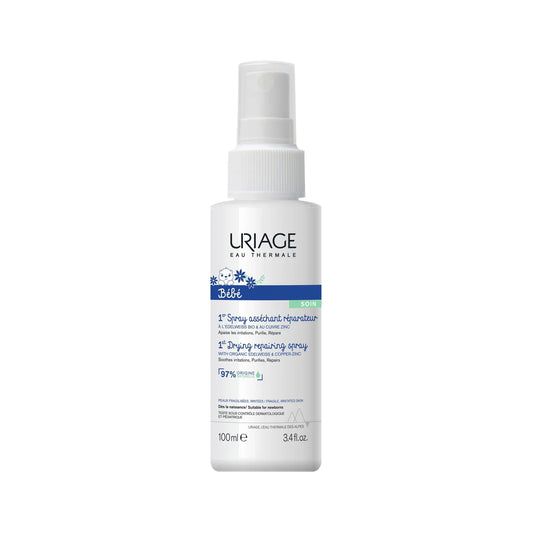 URIAGE Bébé 1st Cu-Zn+ Spray - Weakened and Irritated Skin, Oozing Areas, Skin Folds 100amL