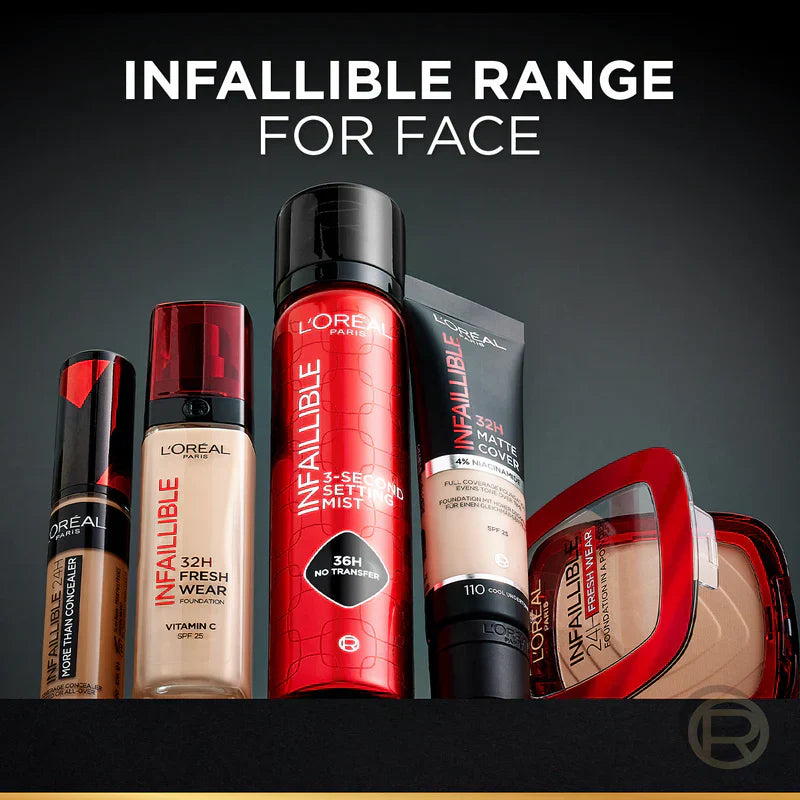 L’Oreal Paris Infaillible 3-second Setting Mist Spray, Locks Makeup For 36h Of Long Wear, With No Transfer, No Marks, No Stickiness