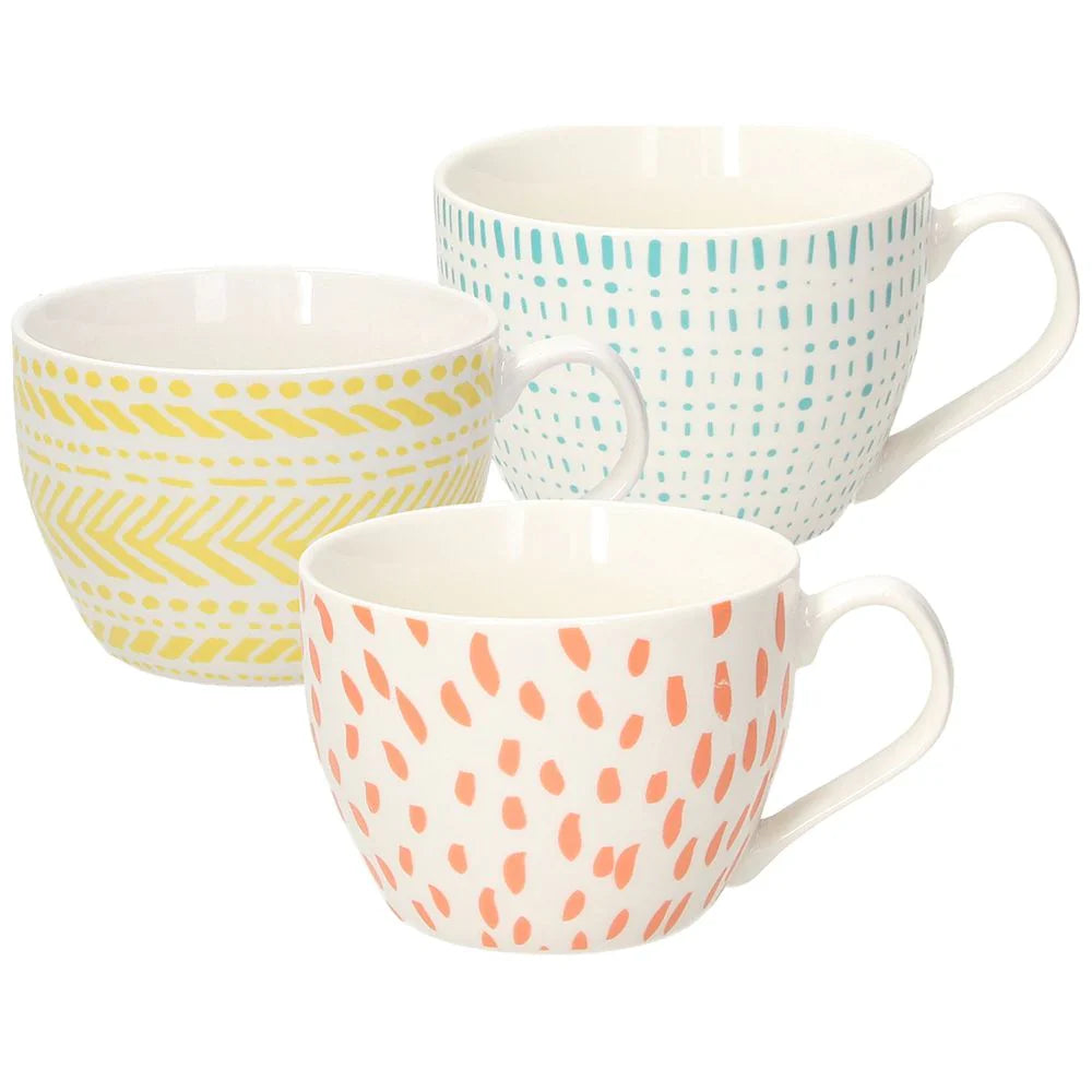 Tognana Iris Collection Breakfast Cup 400cc Set 3pcs