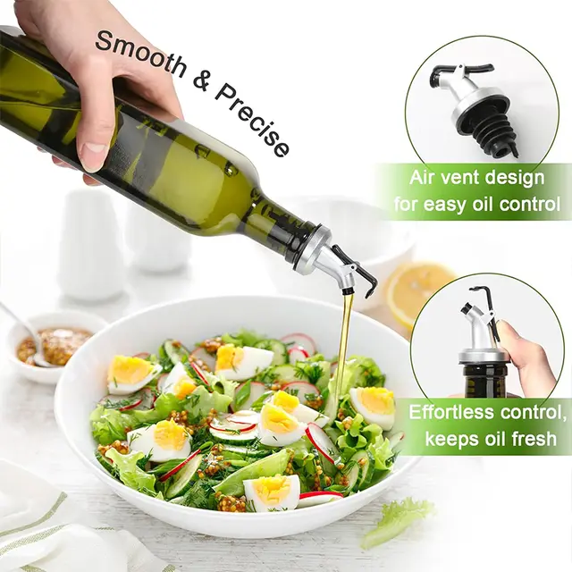 set of 2 Glass Oil Dispenser Bottles