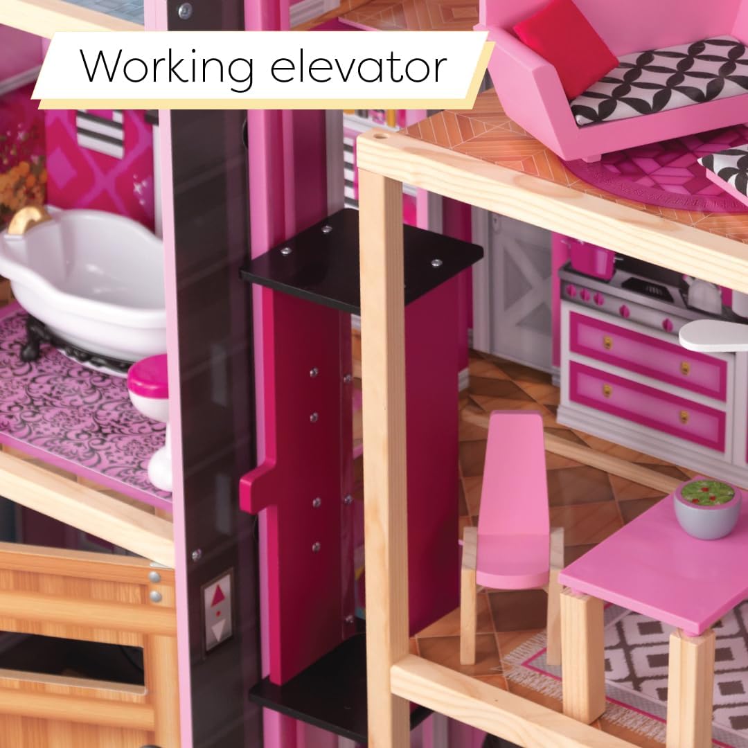 (Net) Wooden Doll house Playset