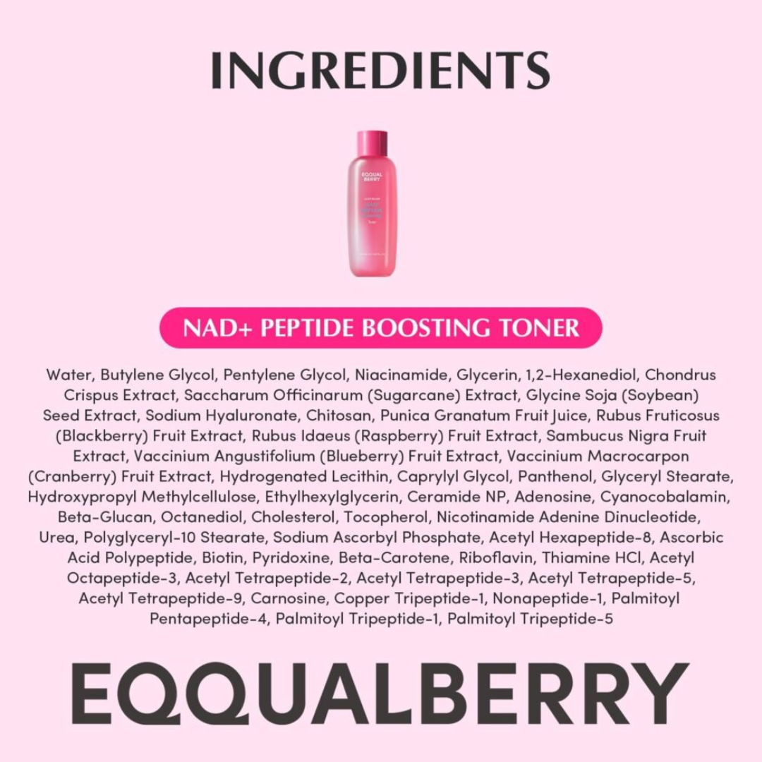 Eqqualberry NAD+ Peptide Boosting Toner
