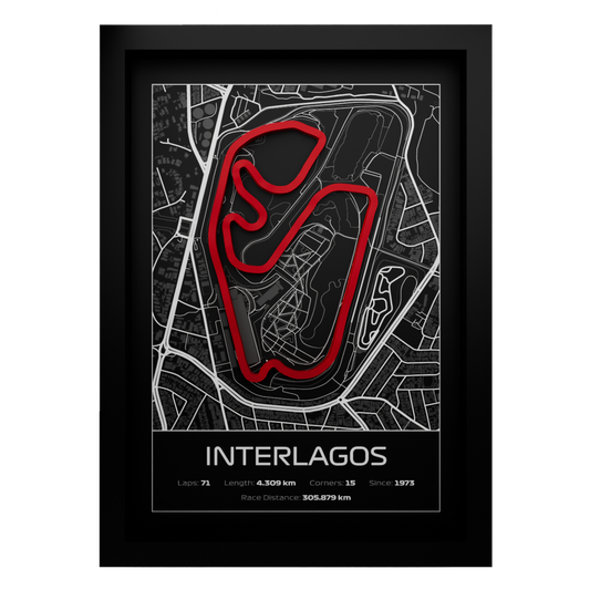 Autódromo José Carlos Pace Frame WIth 3D-printed track