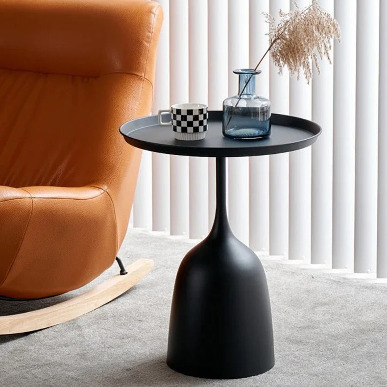 60 CM Iron Black Matte Side Table Coffee Table and Decorative Accent for Living Room Bedroom Home Decor - Medaid International