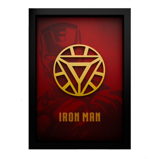 Iron Man Frame WIth 3D-printed Logo
