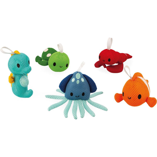Janod Ocean Friends Washcloth Toys
