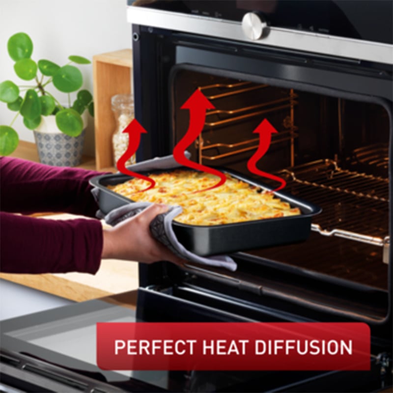 Tefal J5584883 Black Stone Rectangular Oven Dish  27×37