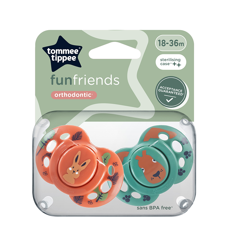 Tommee Tippee - Fun Soother - 2 pack - (18-36m) - AL AR