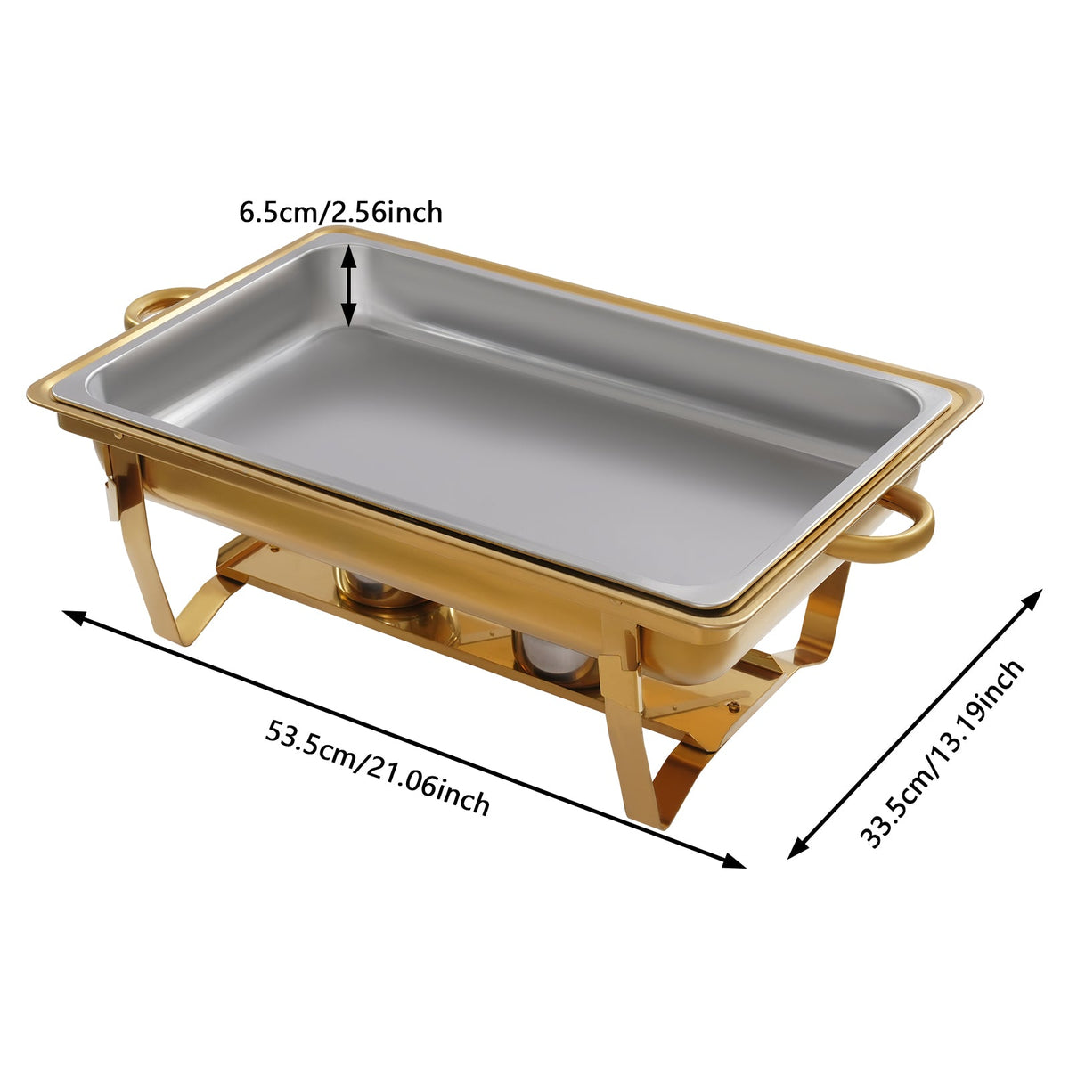 square dining stove with full gold surface