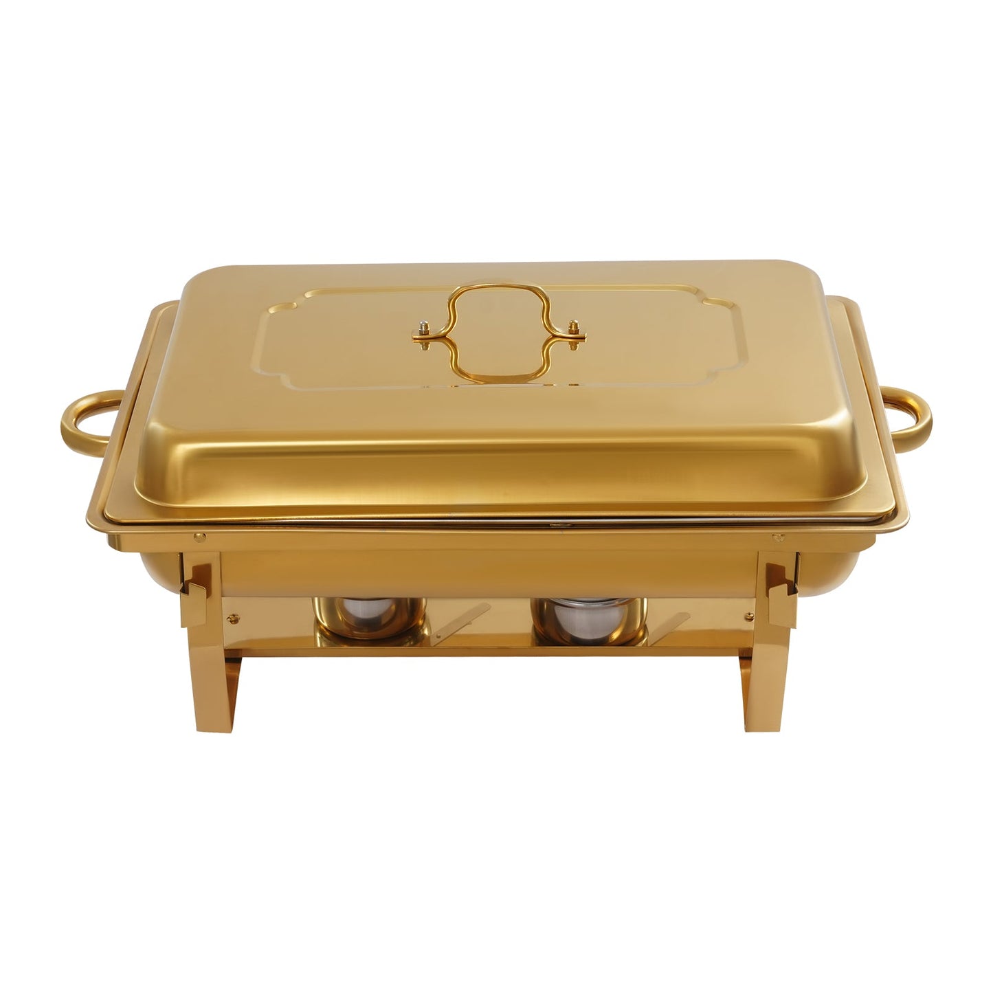 square dining stove with full gold surface