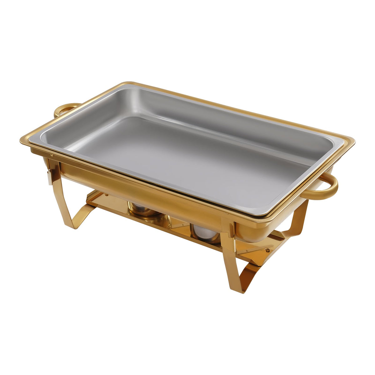 square dining stove with full gold surface