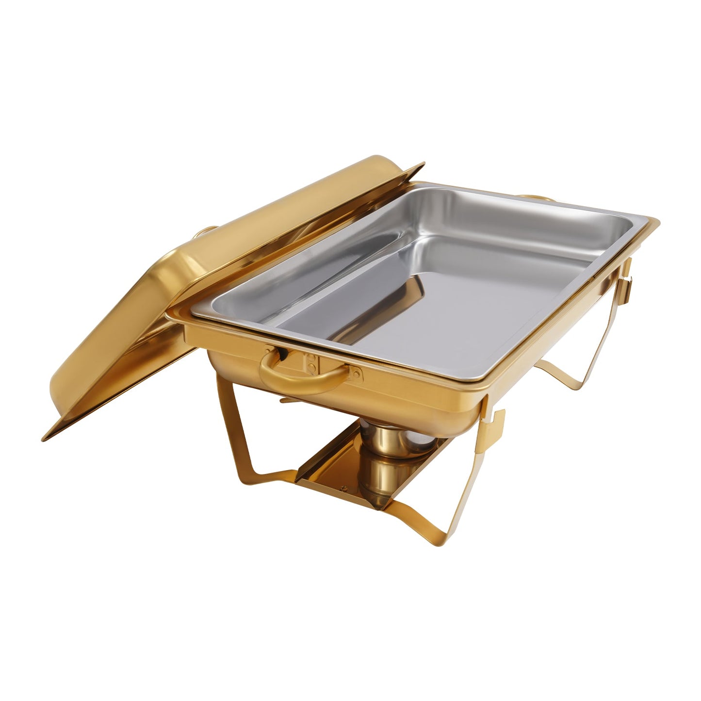 square dining stove with full gold surface
