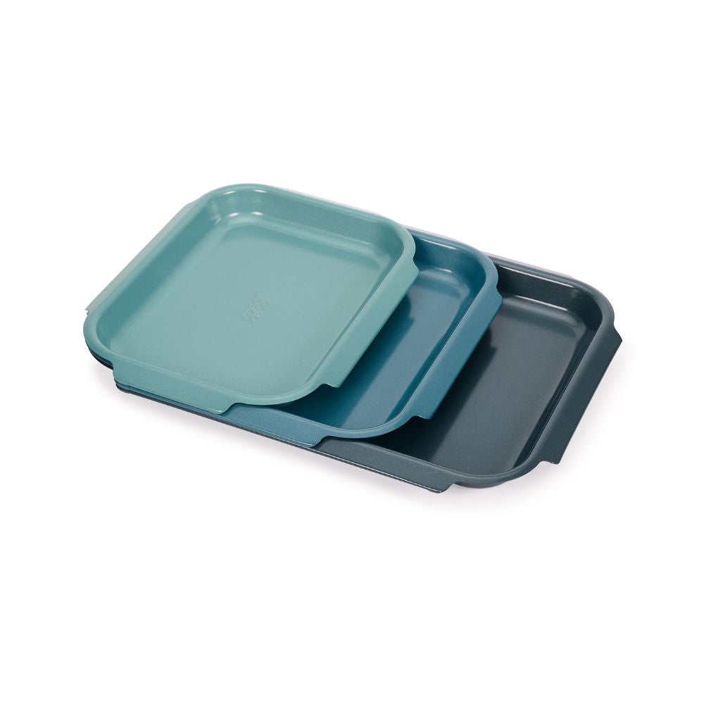 Nest‚Ñ¢ Bake Non-Stick 3-piece Blue Baking Tray Set - Medaid International