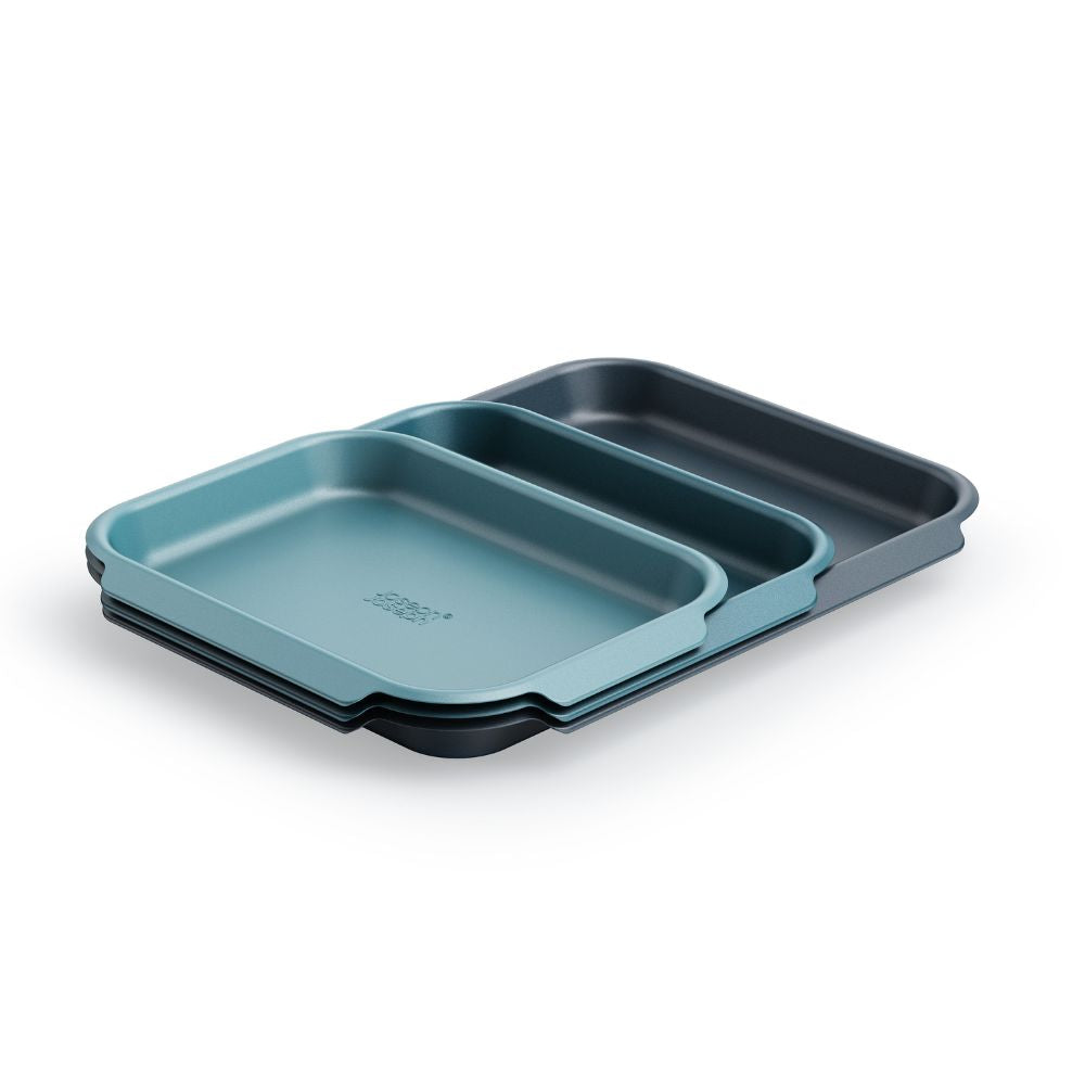 Nest‚Ñ¢ Bake Non-Stick 3-piece Blue Baking Tray Set - Medaid International