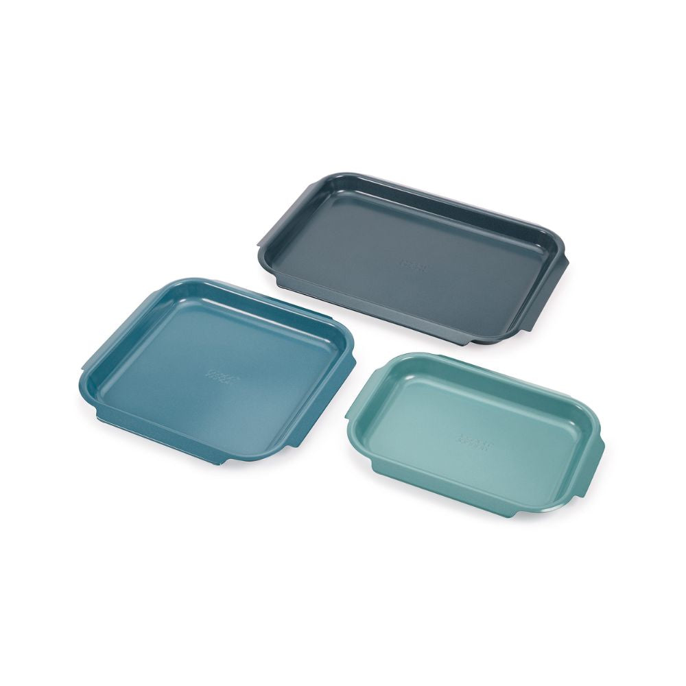 Nest‚Ñ¢ Bake Non-Stick 3-piece Blue Baking Tray Set - Medaid International