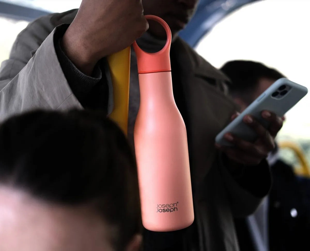 Joseph Joseph Loop™ 500ml Stainless-steel Vacuum Insulated Water Bottle Coral