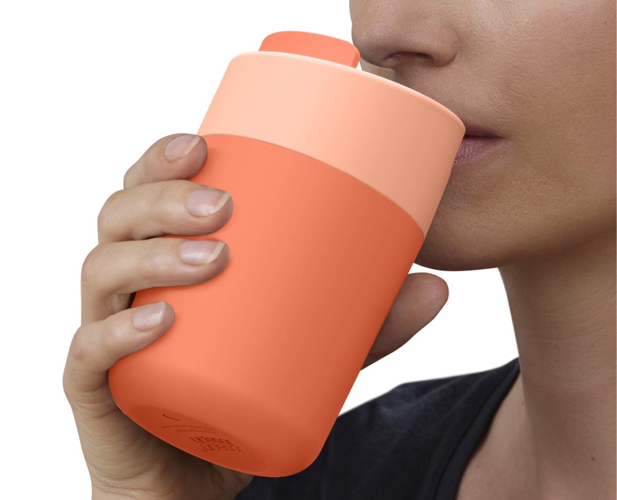 Joseph Joseph Sipp™ Travel Mug with Hygienic Lid 340ml Coral