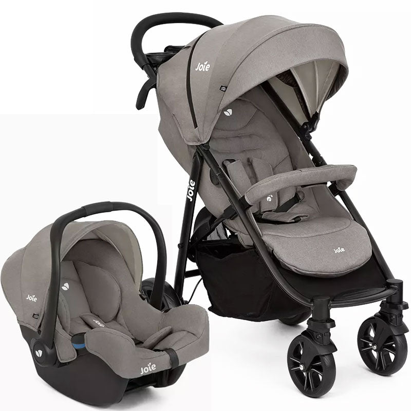 Joie - Litetrax Stroller Travel System - i-snug 2 Car Seat - Pebble