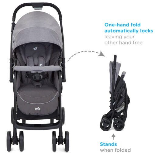 Joie - Mirus Stroller Travel System - Gemm Car Seat - Dark Pewter