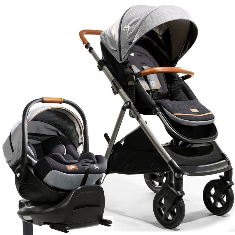 Joie - Aeria Stroller Travel System - i-Level Car Seat Signature With LX 2 Isofix Base - Signature Carbon