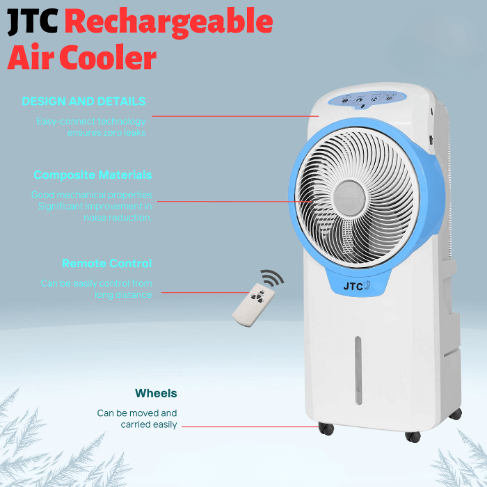 JTC™ Rechargeable Air Cooler Fan - Medaid International