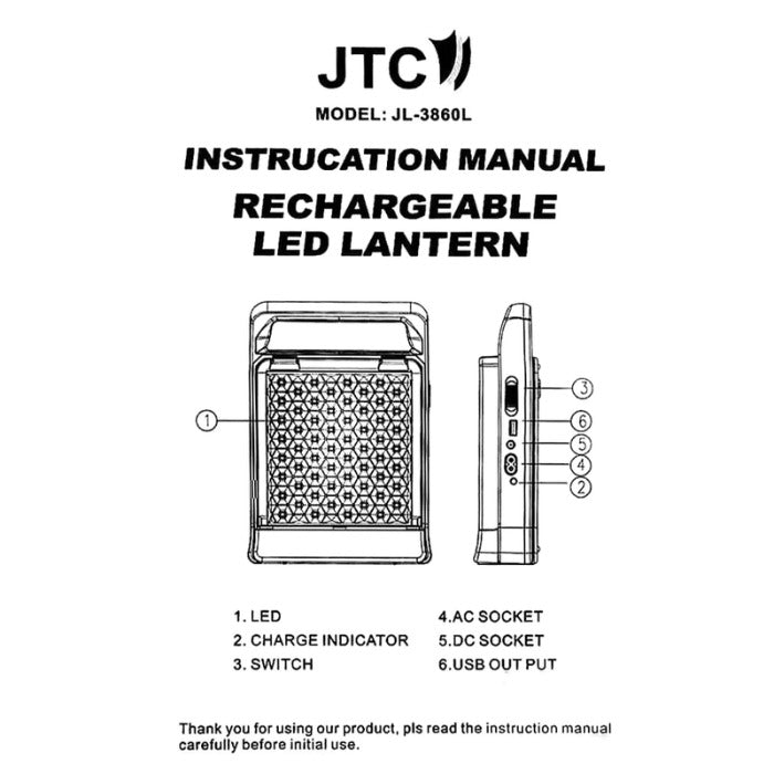 JTC Rechargeable LED Lantern - Medaid International