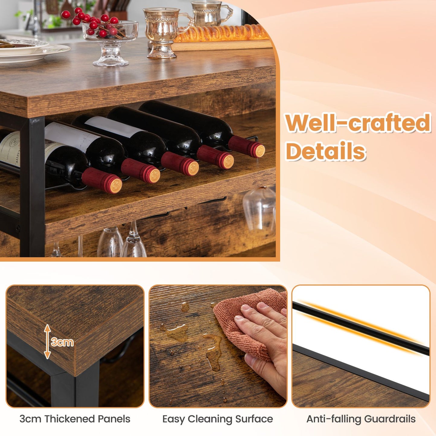 Costway Industrial Home Bar Unit