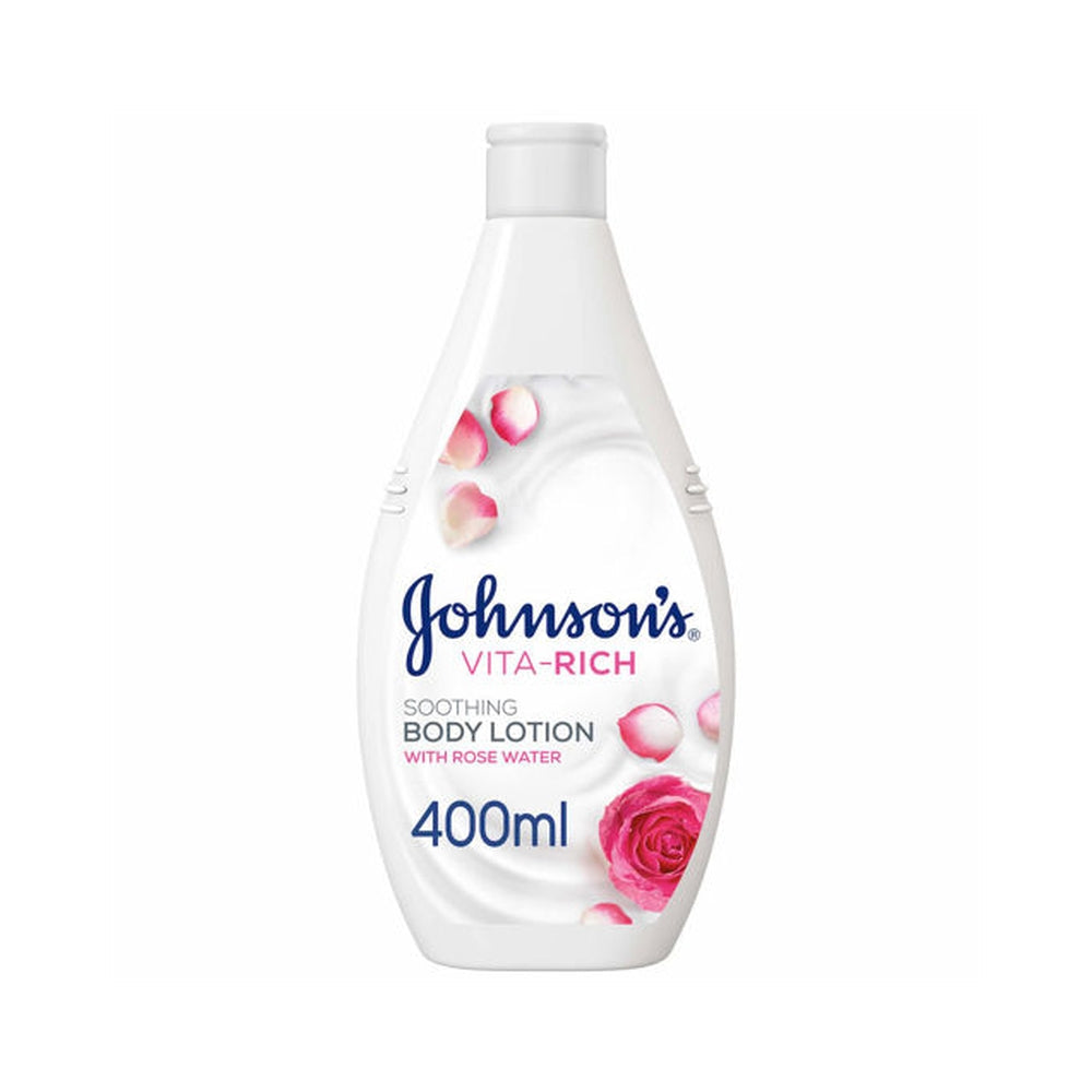 Johnson and Johnson Body Lotion Vita-Rich Soothing Rose Water 400ML - Medaid