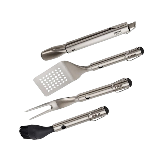 Joseph Joseph GrillOut 4-Piece Stainless-Steel BBQ Utensil Set with Storage Case