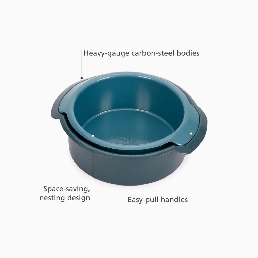 Joseph Joseph Nest Bake Non-Stick 2-piece Round Cake Pan Set
