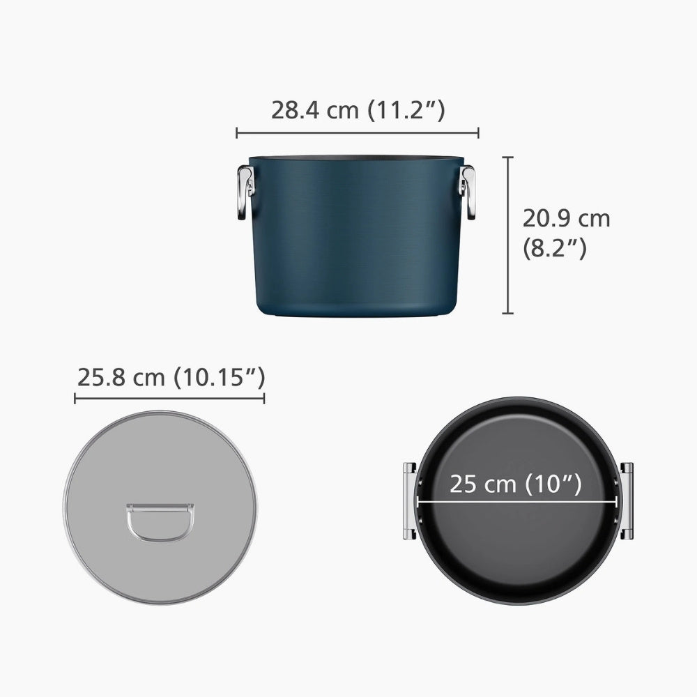 Joseph Joseph Space Folding Handle Ceramic Non-stick 25cm Stock Pot & Lid