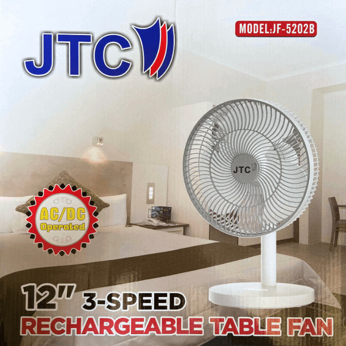 JTC™ Rechargeable Table Fan - Medaid International