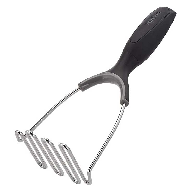 Tefal Comfort Potato Masher, Plastic – Stainless Steel, Black, K1291214
