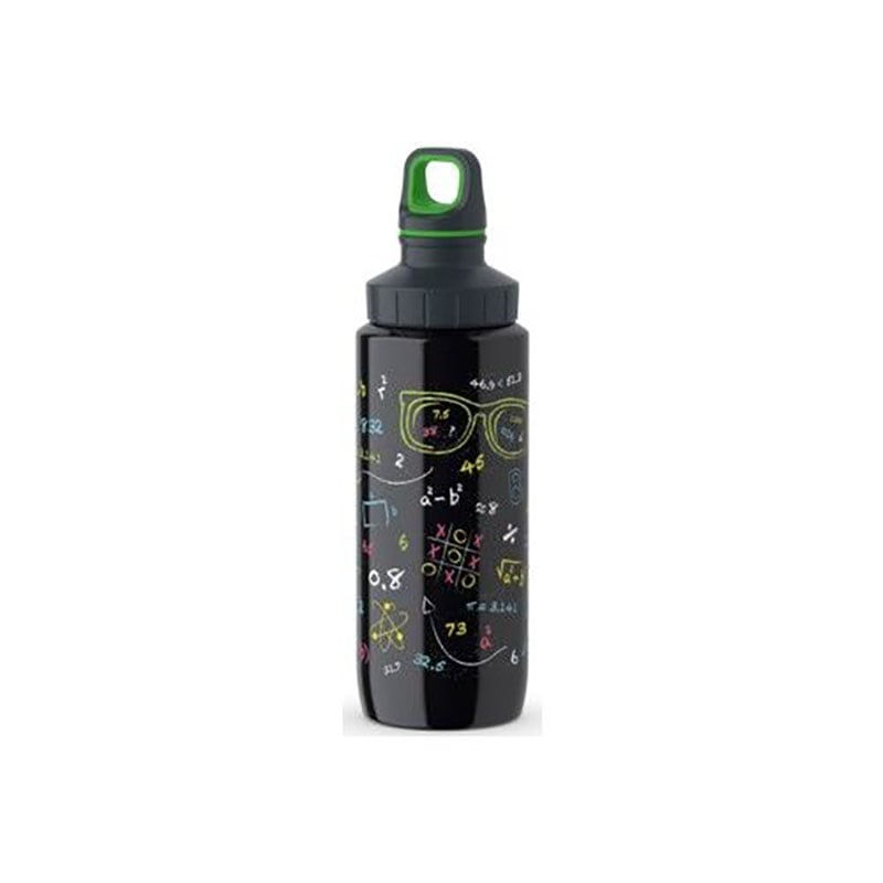 Tefal K3194112 Drink2Go Light Steel- Decor Nerd 0,6L Black Screw Lid