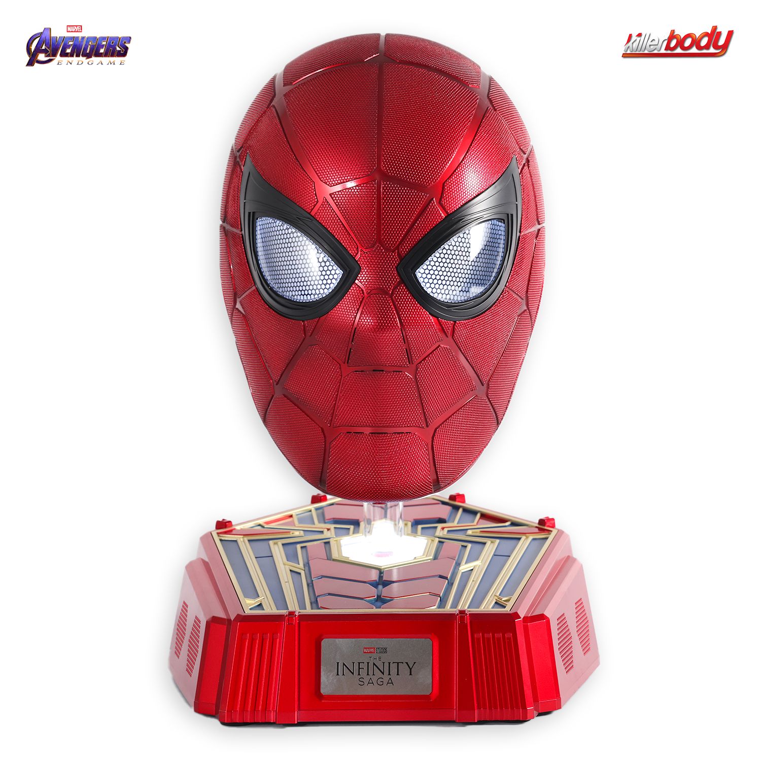 Marvel Iron Spider 1: 1 Collectible Wearable Helmet with base speaker By Killer Body - Medaid International