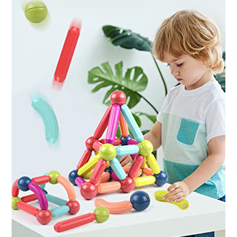 (Net) Magnetic Sticks Toy Set 100 Pcs
