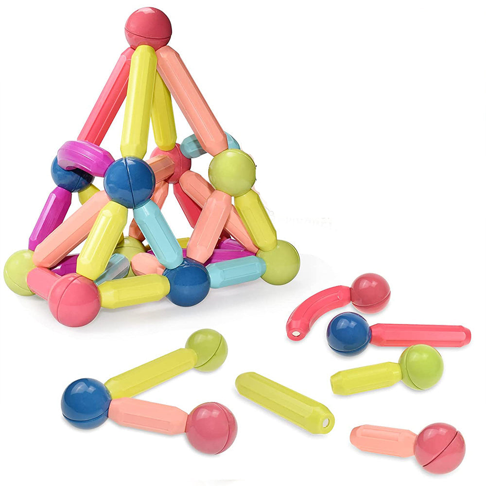 (Net) Magnetic Sticks Toy Set 100 Pcs