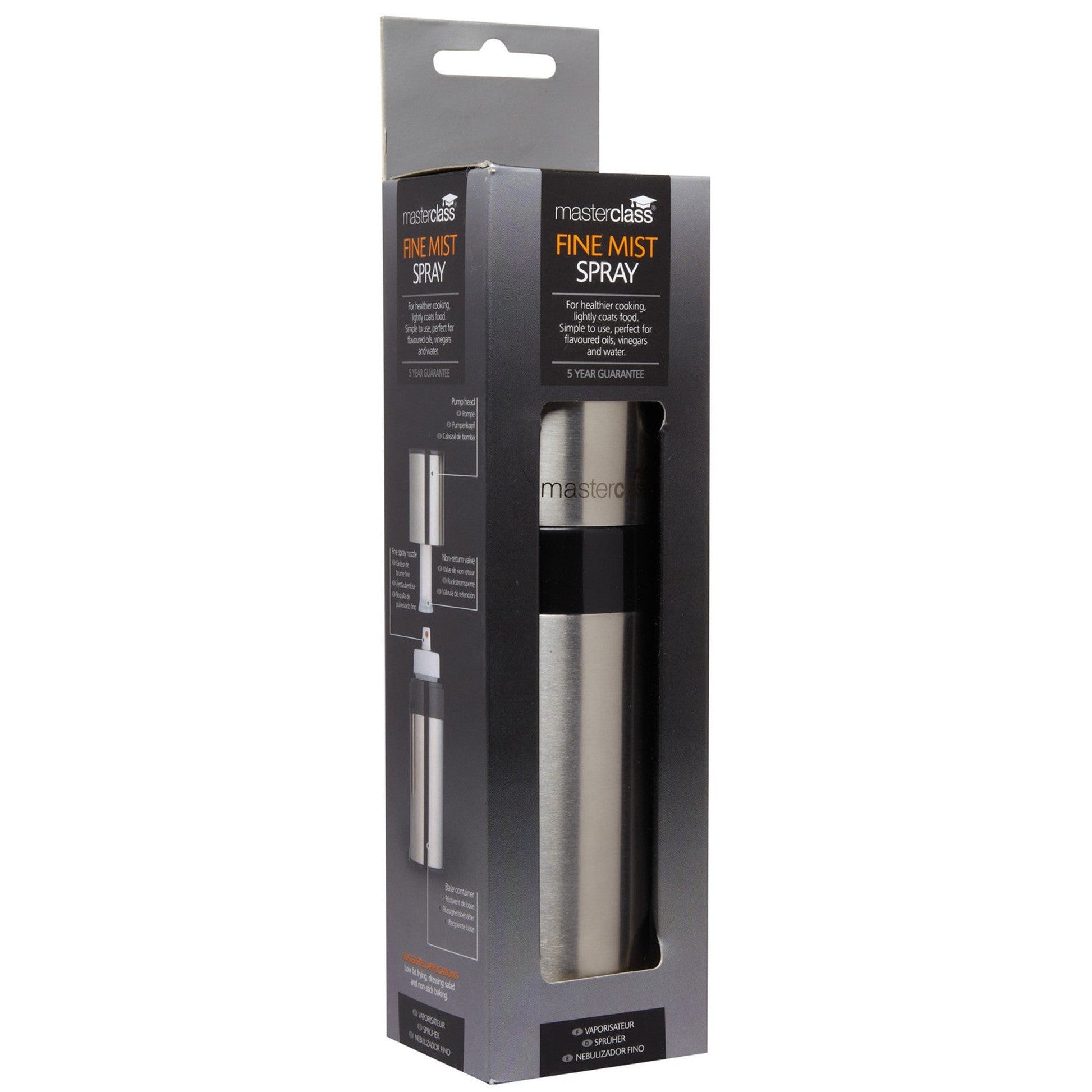 MasterClass Stainless Steel Pump Action Fine Mist Sprayer - Medaid International