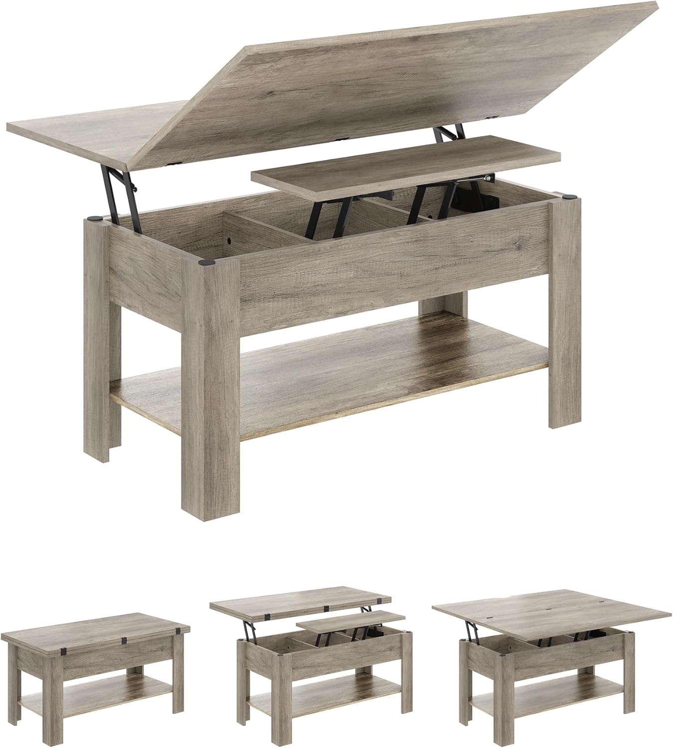KIMENICH 3-in-1 Lift Top Coffee Table